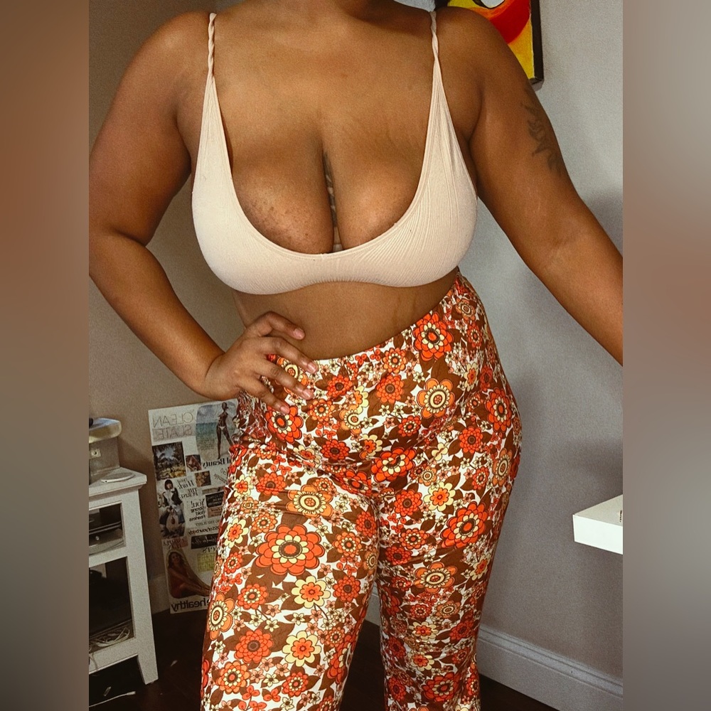 Shein Floral Flare Pants